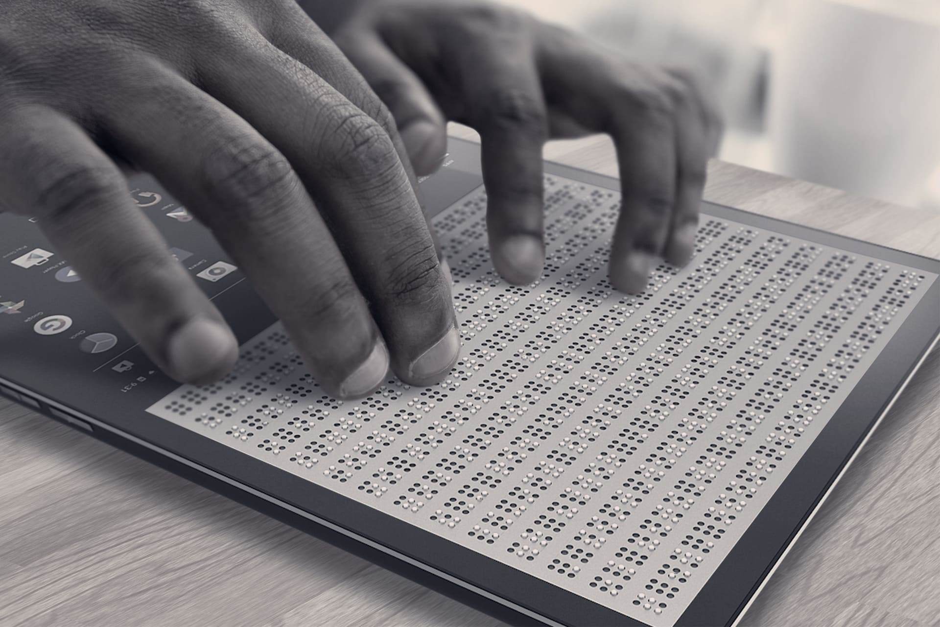 illustration de la barette braille