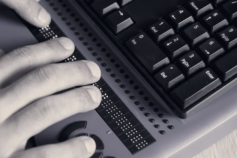 illustration de la barette braille